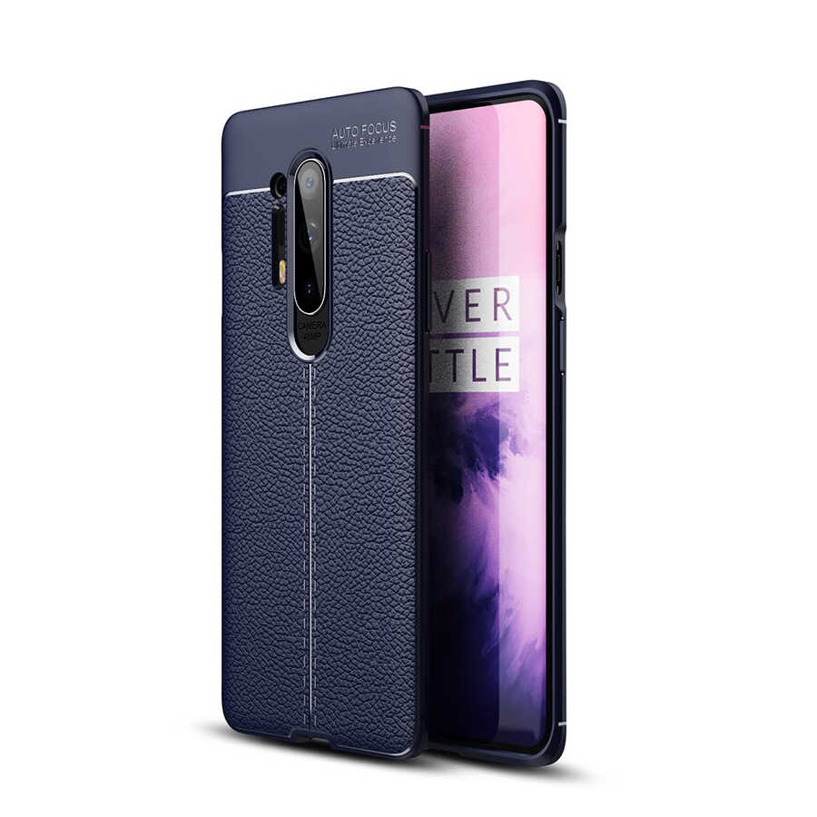 One Plus 8 Pro Kılıf Zore Niss Silikon Kapak-Lacivert
