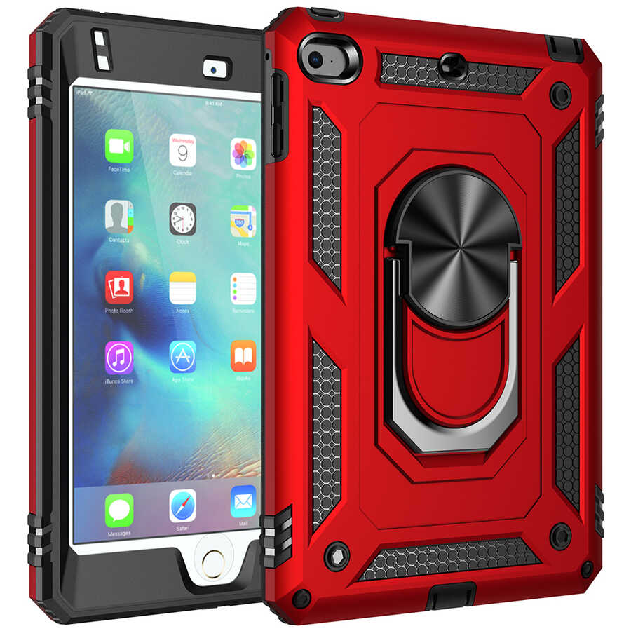 iPad Uyumlu Mini 5 Kılıf Zore Tablet Vega Kapak-Kırmızı