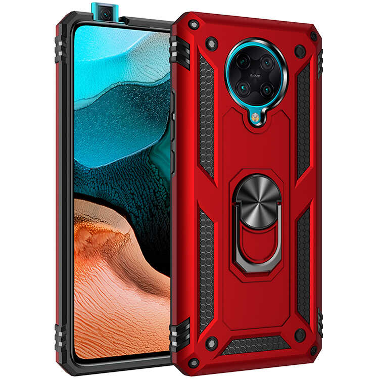 Xiaomi Uyumlu  Redmi K30 Pro Kılıf Zore Vega Kapak-Kırmızı