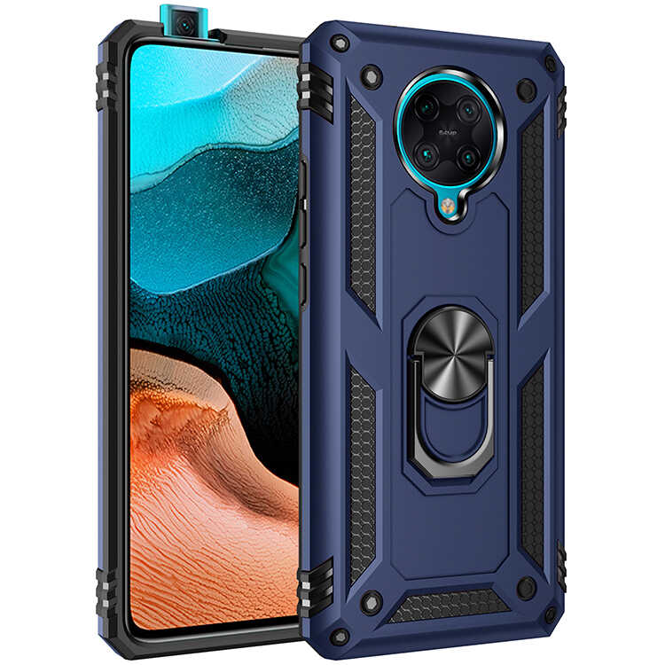 Xiaomi Uyumlu  Redmi K30 Pro Kılıf Zore Vega Kapak-Mavi