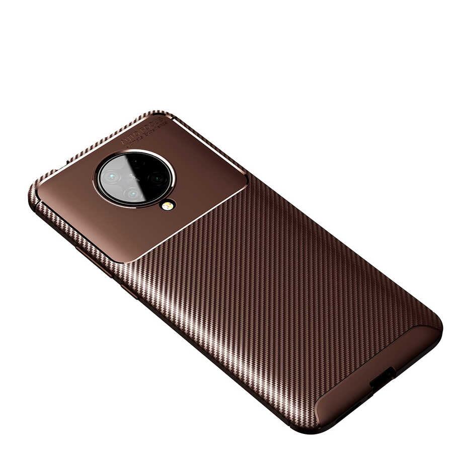 Xiaomi Uyumlu  Redmi K30 Pro Kılıf Zore Negro Silikon Kapak-Kahverengi