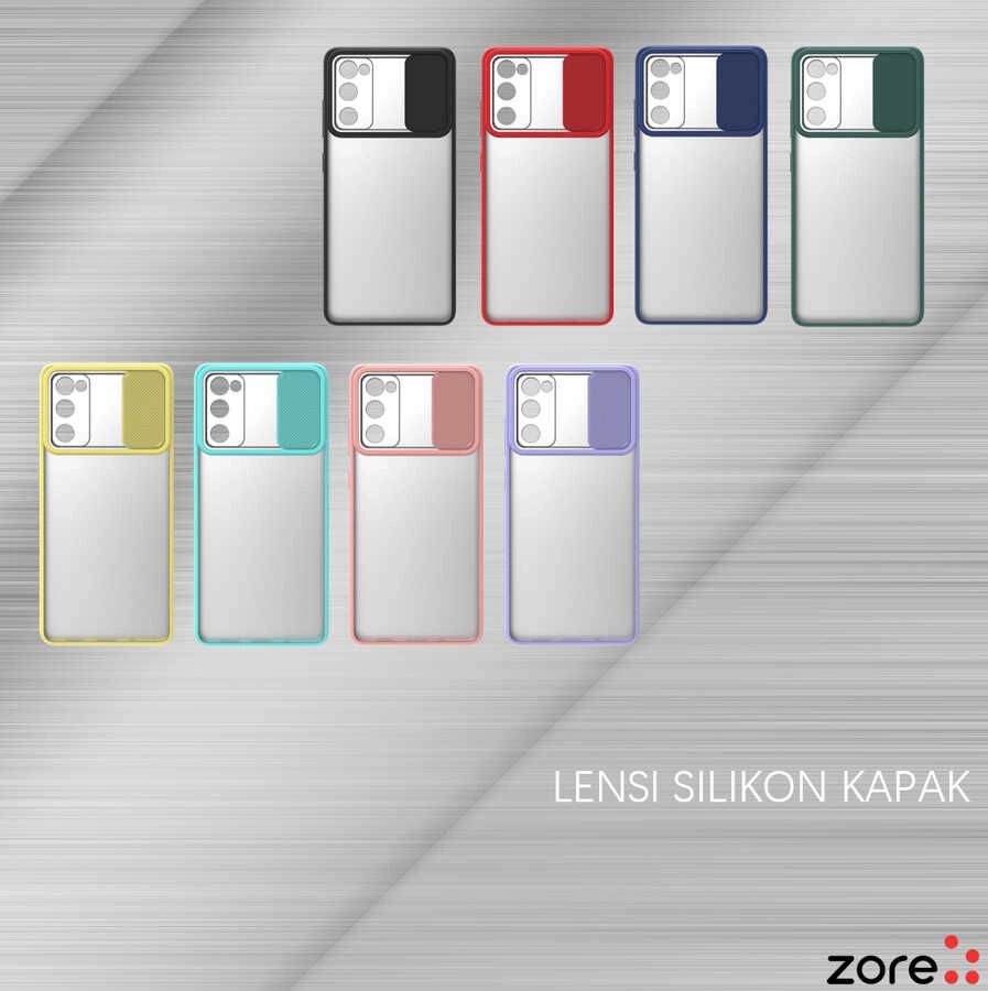 Galaxy Uyumlu S20 FE Kılıf Zore Lensi Kapak-Kırmızı