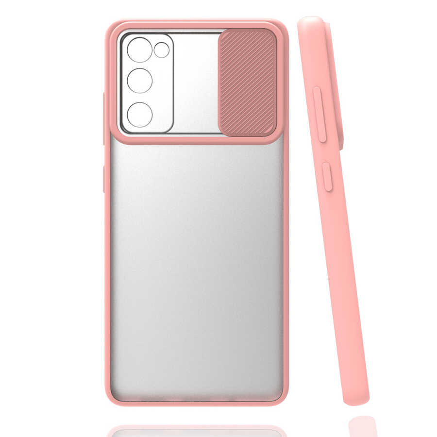 Galaxy Uyumlu S20 FE Kılıf Zore Lensi Kapak-Pembe açık
