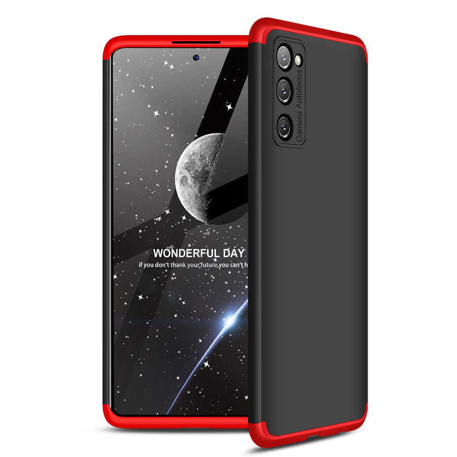 Galaxy Uyumlu S20 FE Kılıf Zore Ays Kapak-Siyah-kırmızı