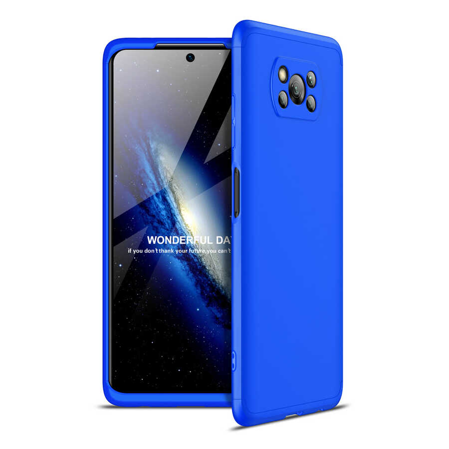 Xiaomi Uyumlu  Poco X3 Kılıf Zore Ays Kapak-Mavi