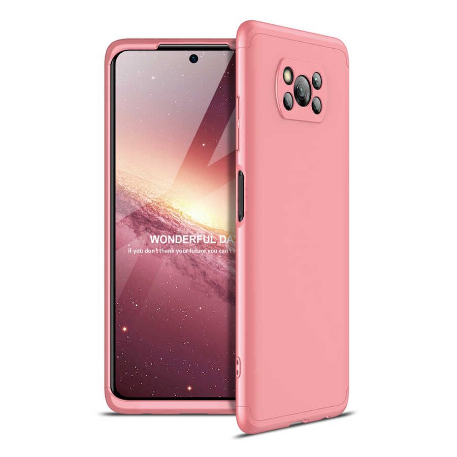 Xiaomi Uyumlu  Poco X3 Kılıf Zore Ays Kapak-Rose gold