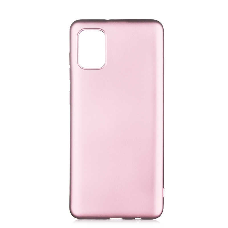 Galaxy Uyumlu A02S Kılıf Zore Premier Silikon Kapak-Rose gold