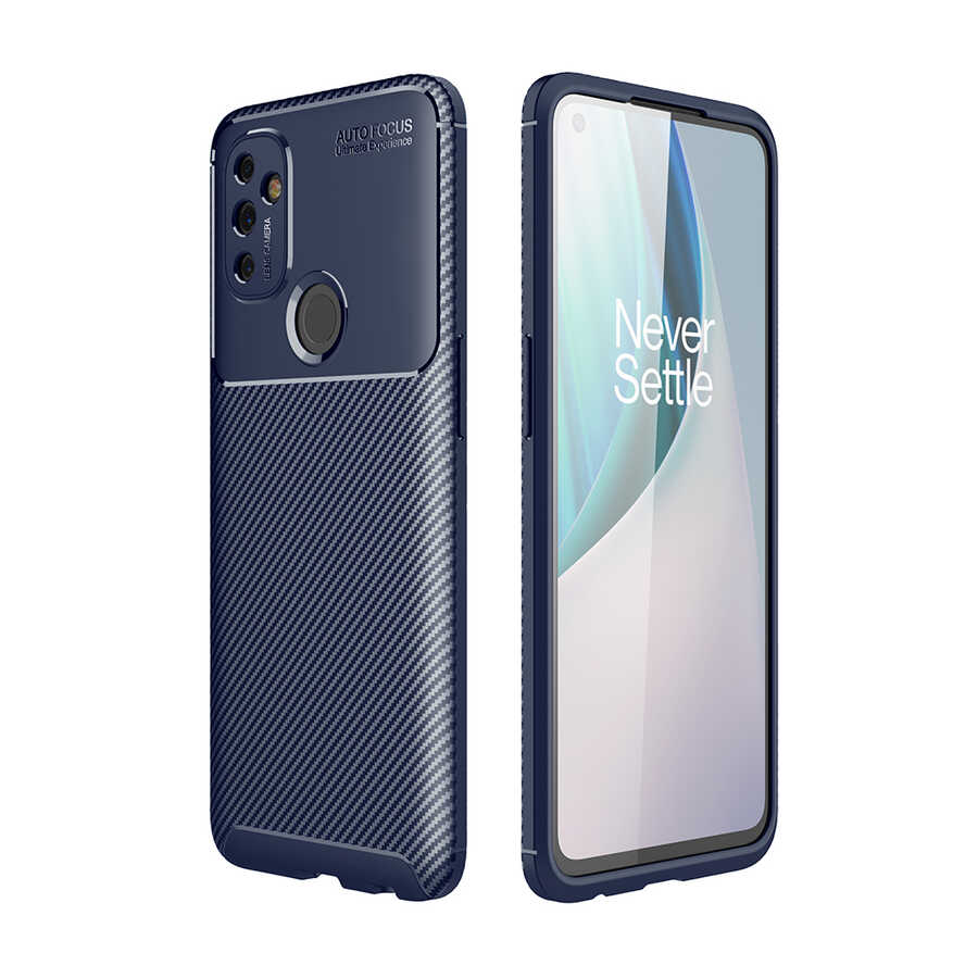 One Plus Nord N100 Kılıf Zore Negro Silikon Kapak-Lacivert
