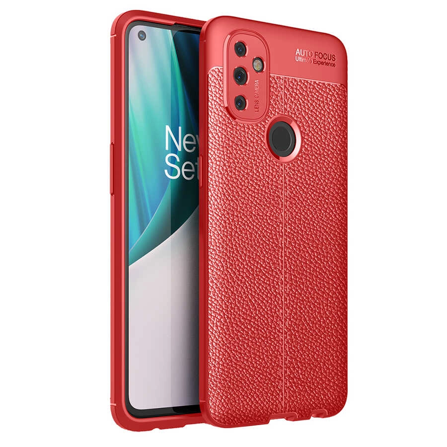 One Plus Nord N100 Kılıf Zore Niss Silikon Kapak-Kırmızı