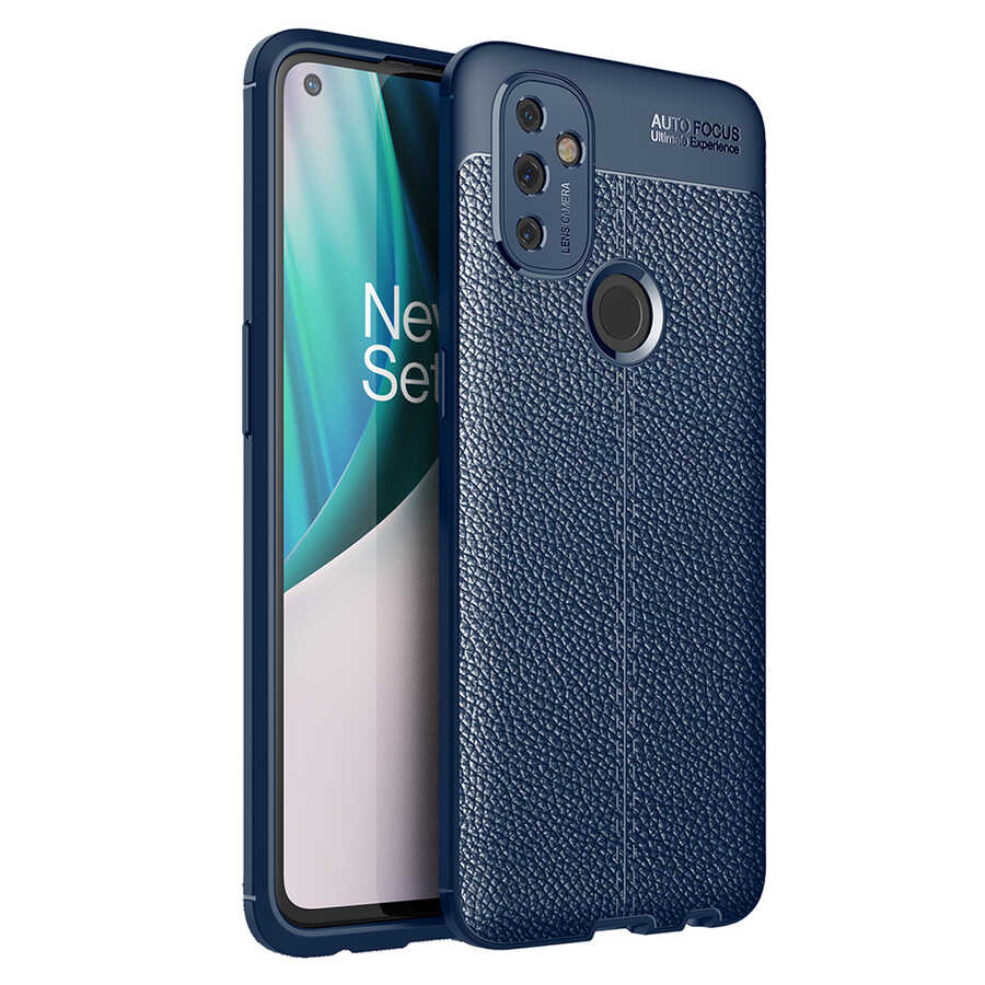 One Plus Nord N100 Kılıf Zore Niss Silikon Kapak-Lacivert