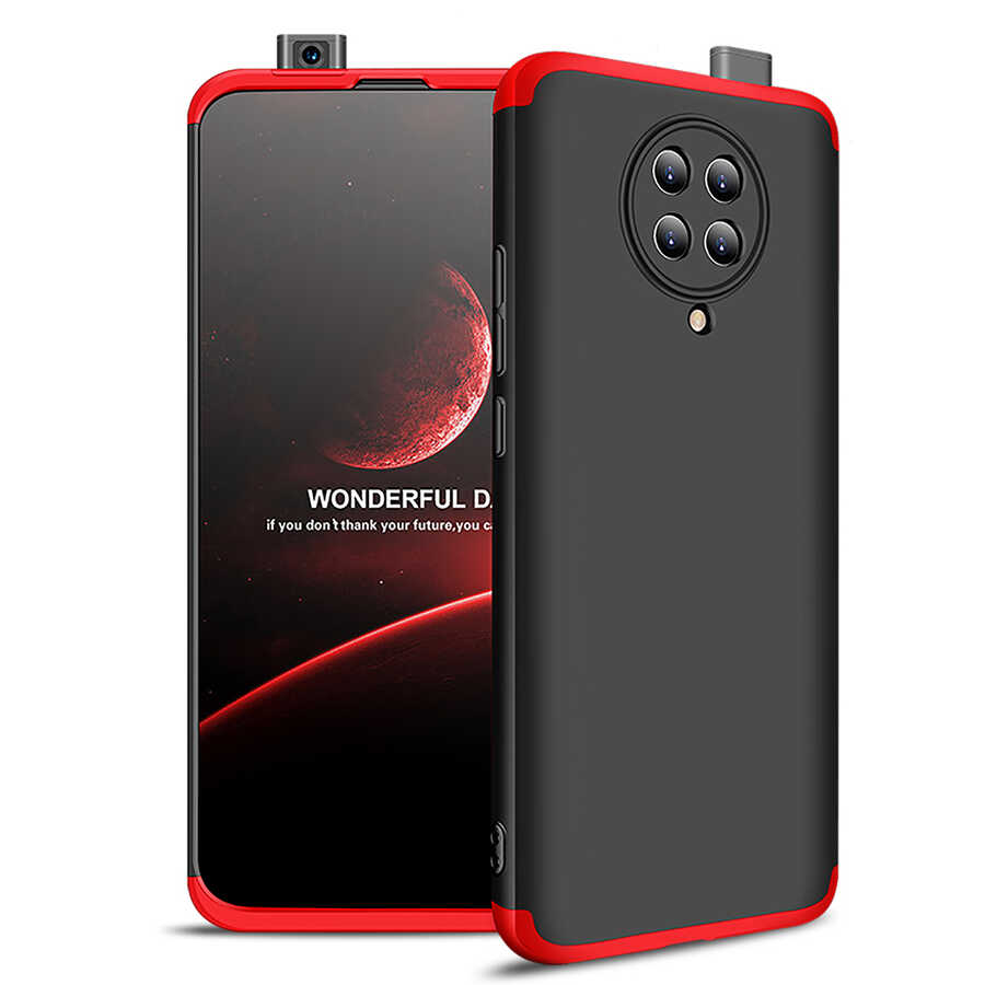 Xiaomi Uyumlu  Redmi K30 Pro Kılıf Zore Ays Kapak-Siyah-kırmızı