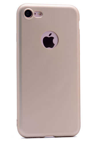 iPhone Uyumlu 7 Kılıf Zore Premier Silikon Kapak-Gold