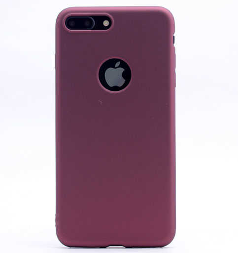 iPhone Uyumlu 8 Kılıf Zore Premier Silikon Kapak-Mürdüm