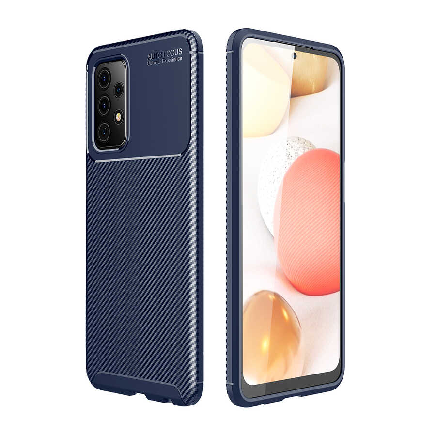 Galaxy Uyumlu A72 Kılıf Zore Negro Silikon Kapak-Lacivert