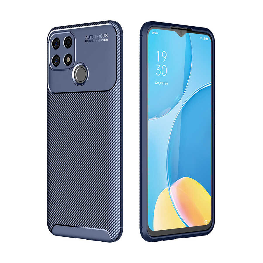 Oppo A15 Kılıf Zore Negro Silikon Kapak-Lacivert