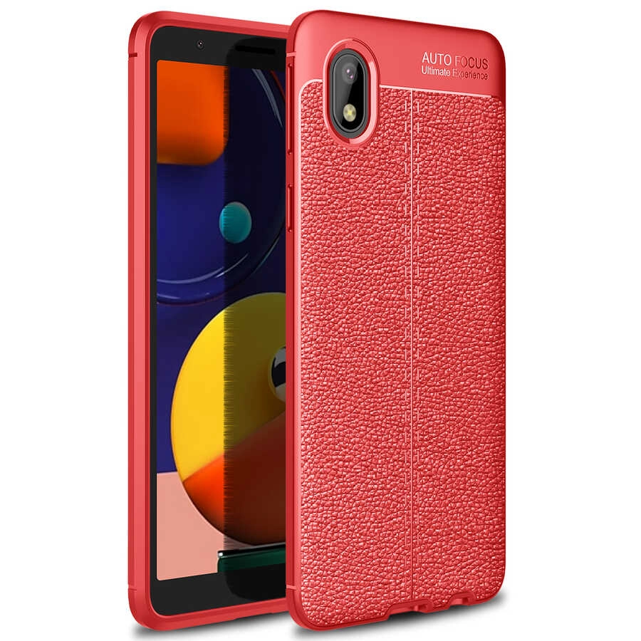 Galaxy Uyumlu A01 Core Kılıf Zore Niss Silikon Kapak-Kırmızı