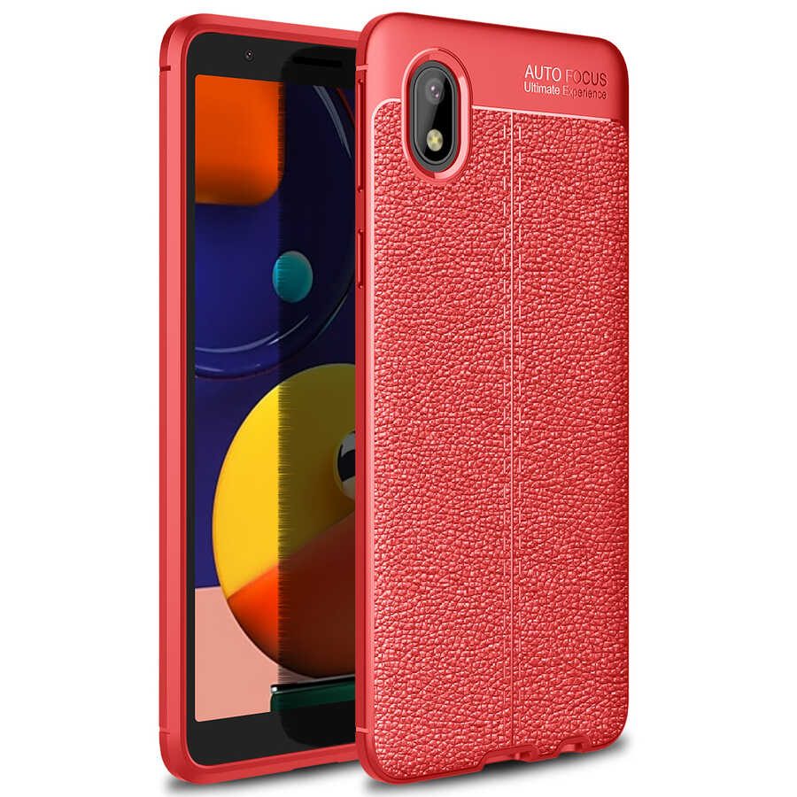 Galaxy Uyumlu A01 Core Kılıf Zore Niss Silikon Kapak-Kırmızı