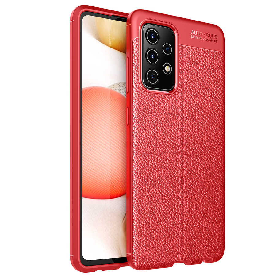 Galaxy Uyumlu A72 Kılıf Zore Niss Silikon Kapak-Kırmızı