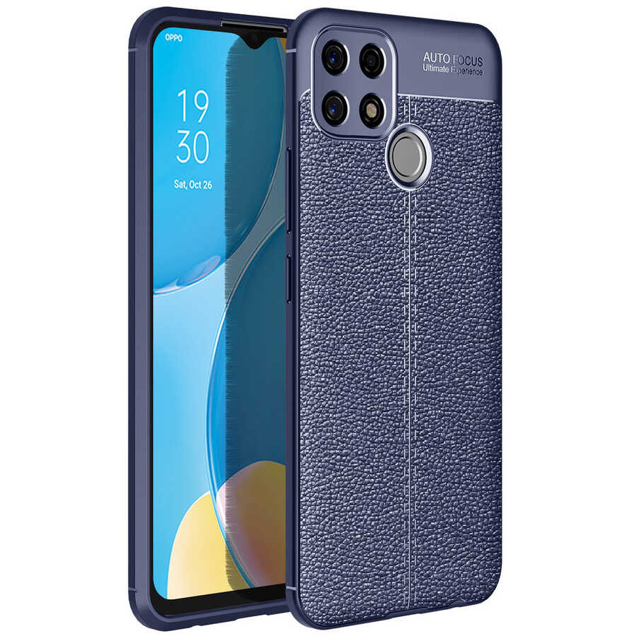 Oppo A15S Kılıf Zore Niss Silikon Kapak-Lacivert