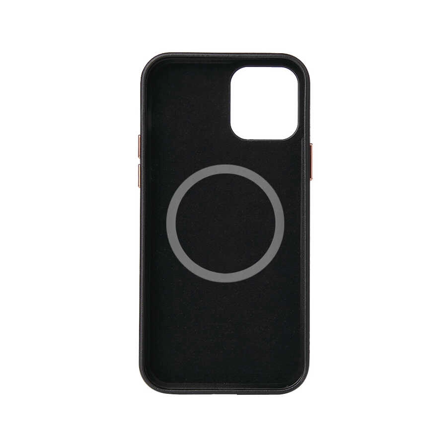 iPhone Uyumlu 12 Mini Kılıf Zore Leathersafe Wireless Kapak