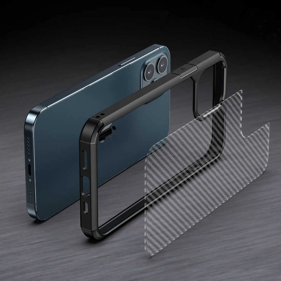 iPhone Uyumlu 12 Pro Kılıf Zore İnoks Kapak