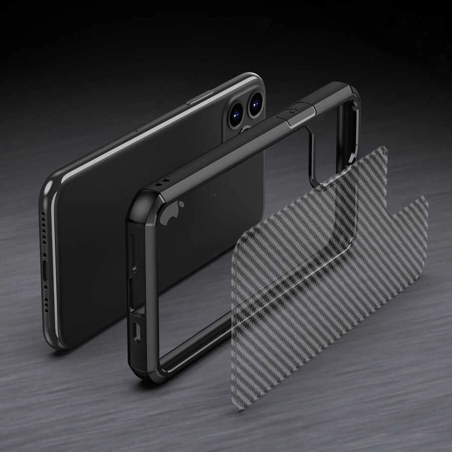 iPhone Uyumlu 11 Kılıf Zore İnoks Kapak