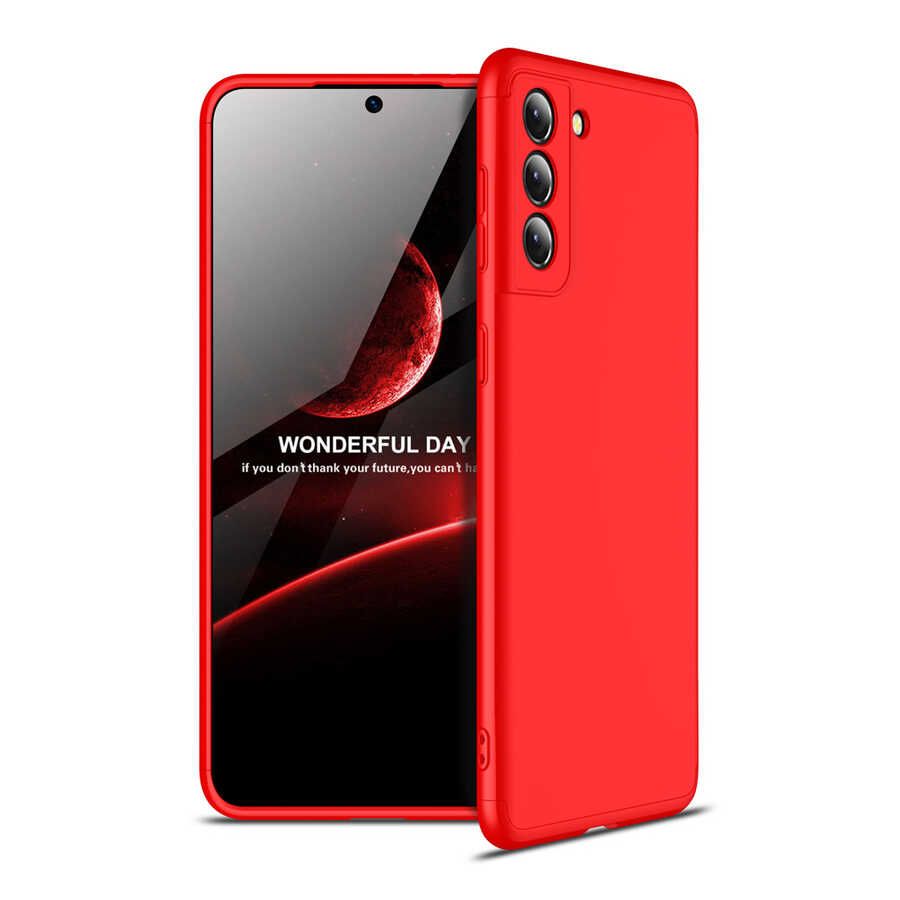 Galaxy Uyumlu S21 Kılıf Zore Ays Kapak-Kırmızı