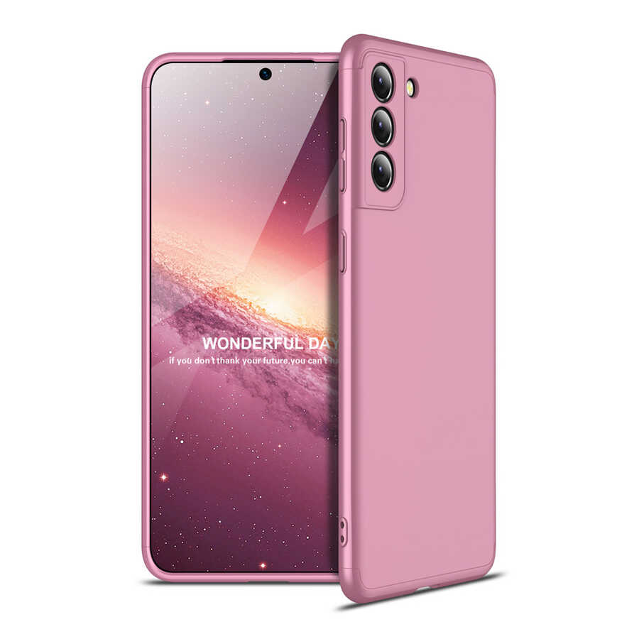 Galaxy Uyumlu S21 Kılıf Zore Ays Kapak-Rose gold