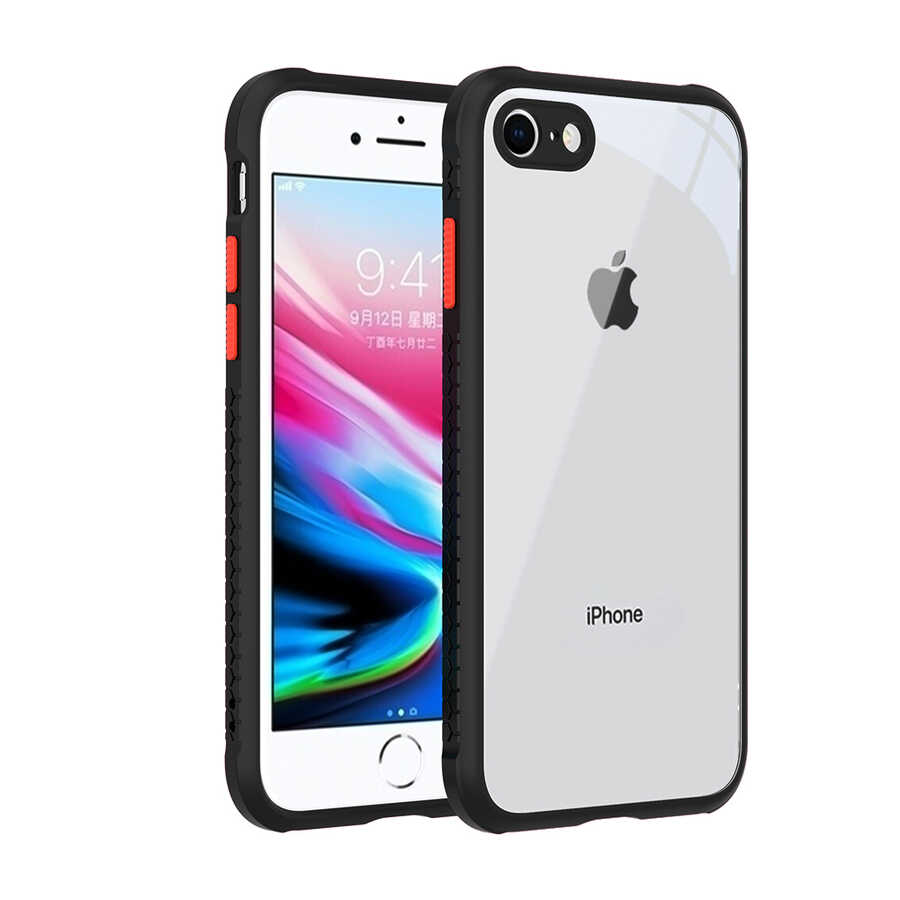 iPhone Uyumlu 7 Kılıf ​​Zore Kaff Kapak-Siyah