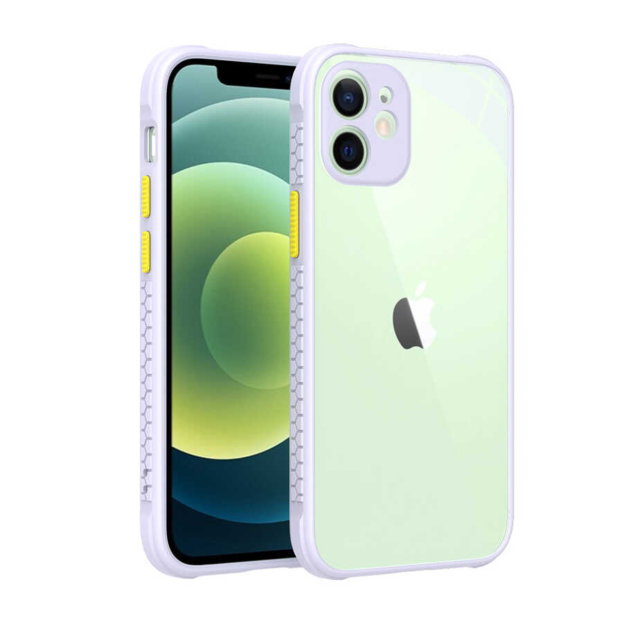 iPhone Uyumlu 12 Kılıf ​​Zore Kaff Kapak-Mor