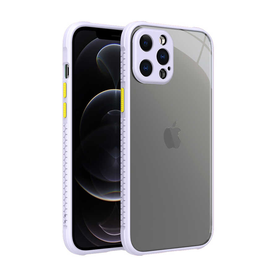 iPhone Uyumlu 12 Pro Max Kılıf ​​Zore Kaff Kapak-Mor