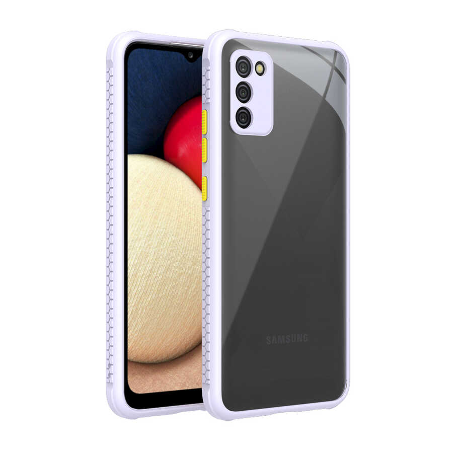 Galaxy Uyumlu A02S Kılıf ​​Zore Kaff Kapak-Mor