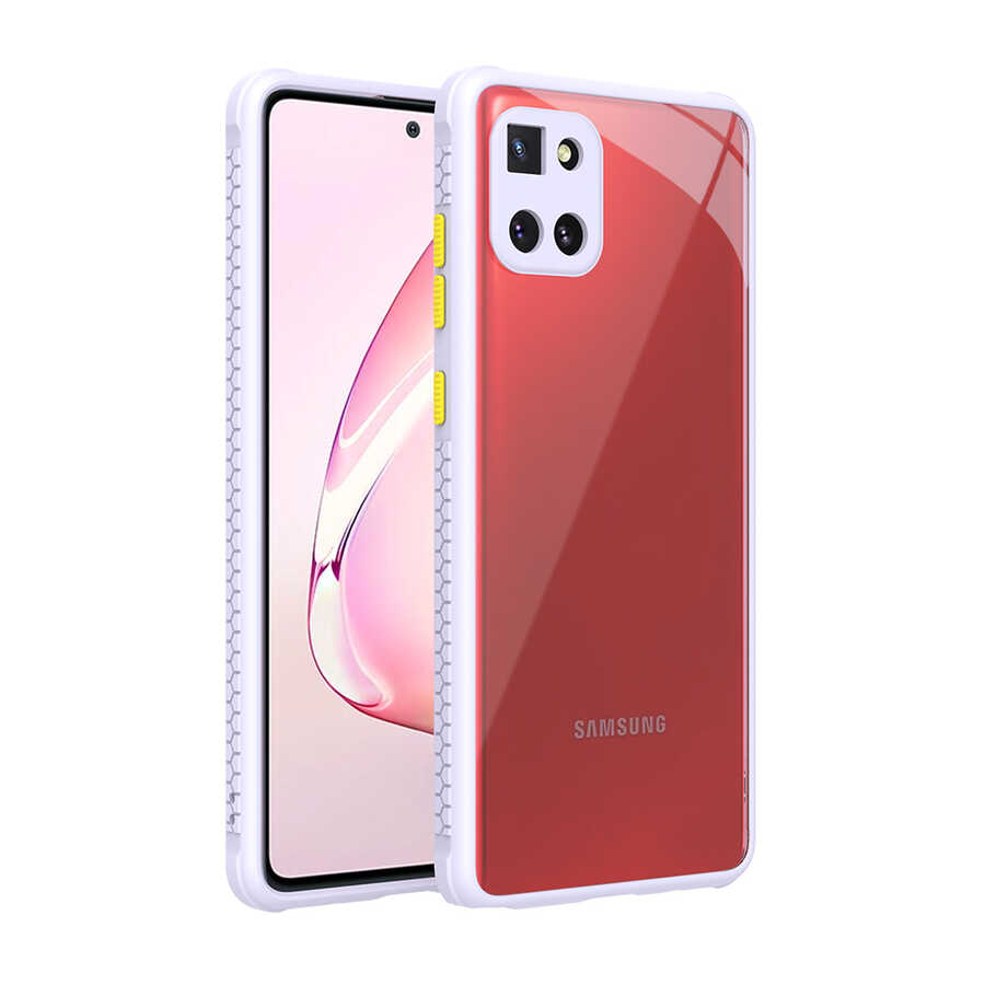 Galaxy Uyumlu A81 (Note 10 Lite) Kılıf ​​Zore Kaff Kapak-Mor