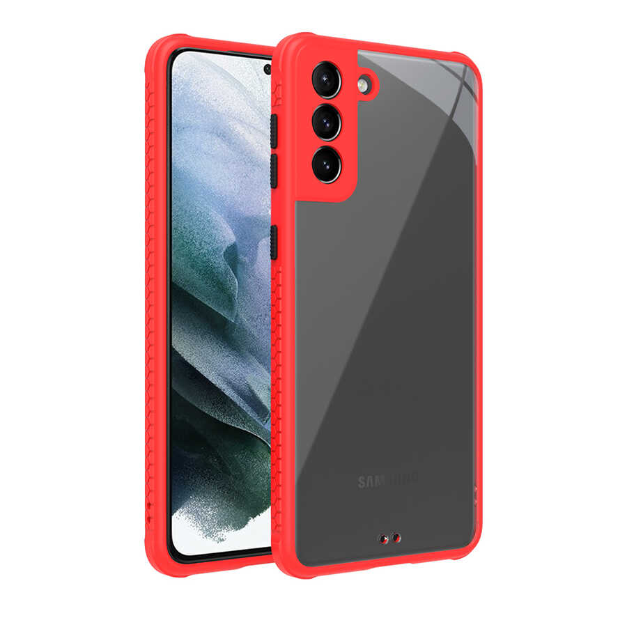 Galaxy Uyumlu S21 Plus Kılıf ​​Zore Kaff Kapak-Kırmızı