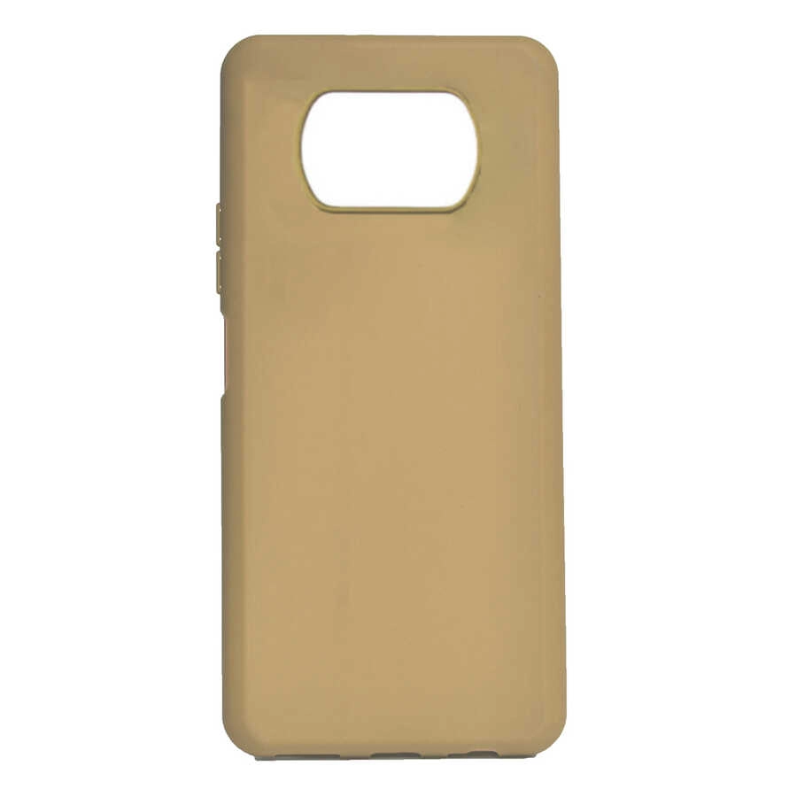 Xiaomi Uyumlu  Poco X3 Kılıf Zore Biye Silikon-Gold