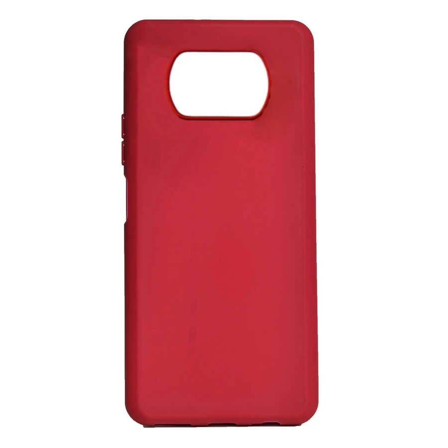 Xiaomi Uyumlu  Poco X3 Kılıf Zore Biye Silikon-Kırmızı