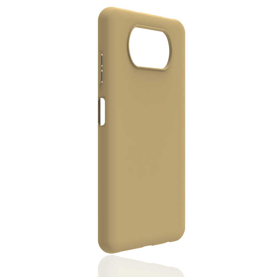 Xiaomi Uyumlu  Poco X3 Kılıf Zore Biye Silikon-Gold
