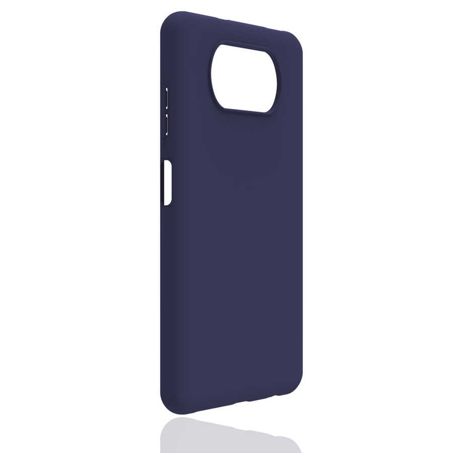 Xiaomi Uyumlu  Poco X3 Kılıf Zore Biye Silikon-Lacivert