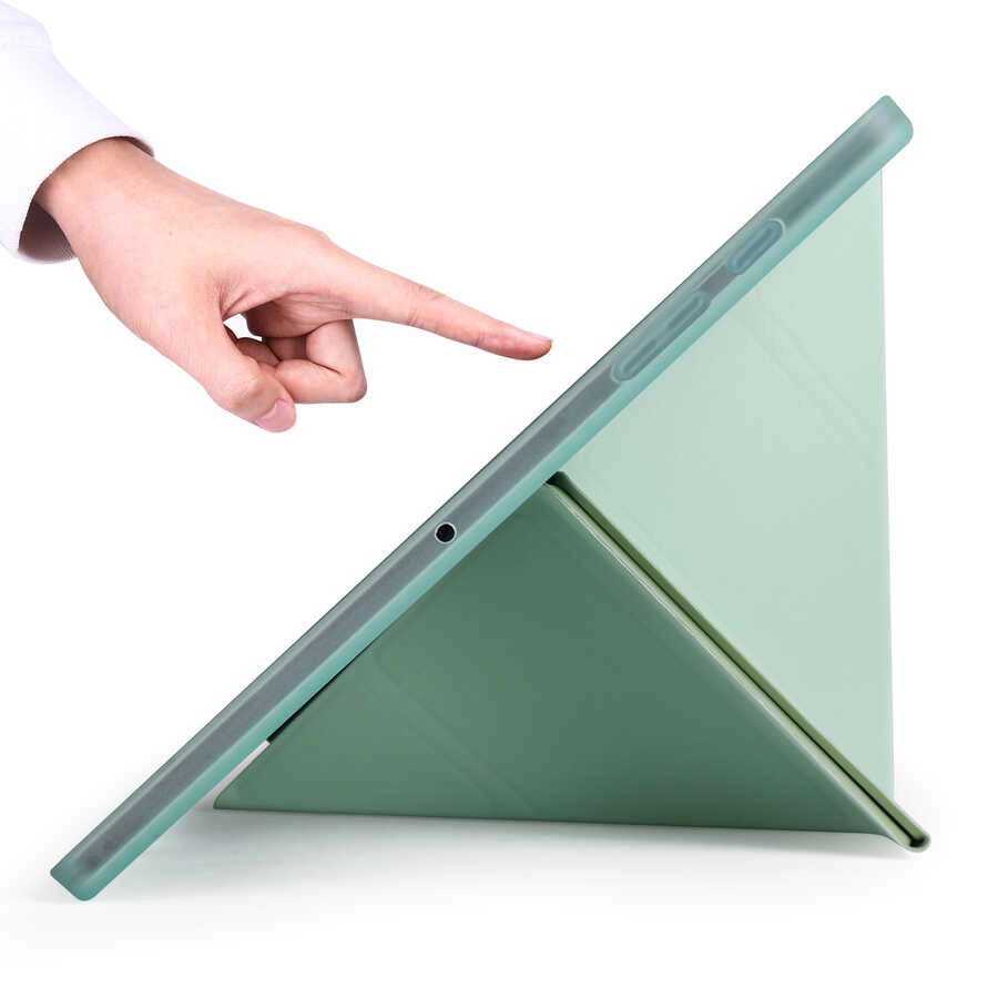 Galaxy Uyumlu Tab A7 10.4 T500 2020 Kılıf Zore Tri Folding Kalem Bölmeli Standlı Kılıf