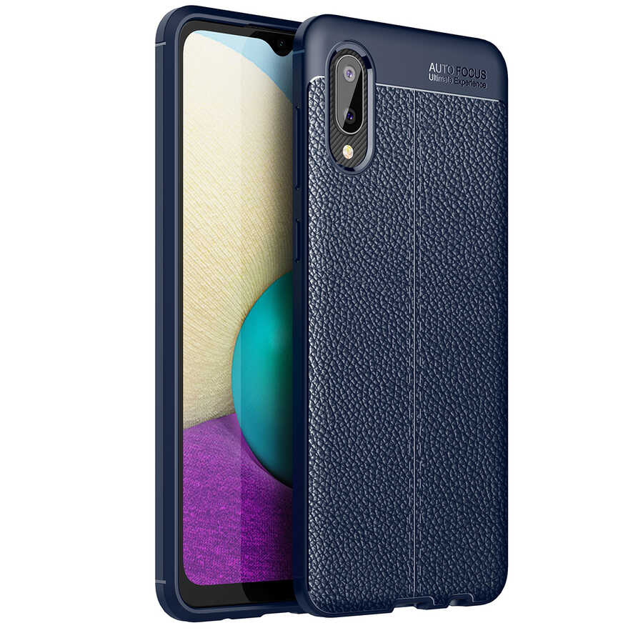 Galaxy Uyumlu A02 Kılıf Zore Niss Silikon Kapak-Lacivert