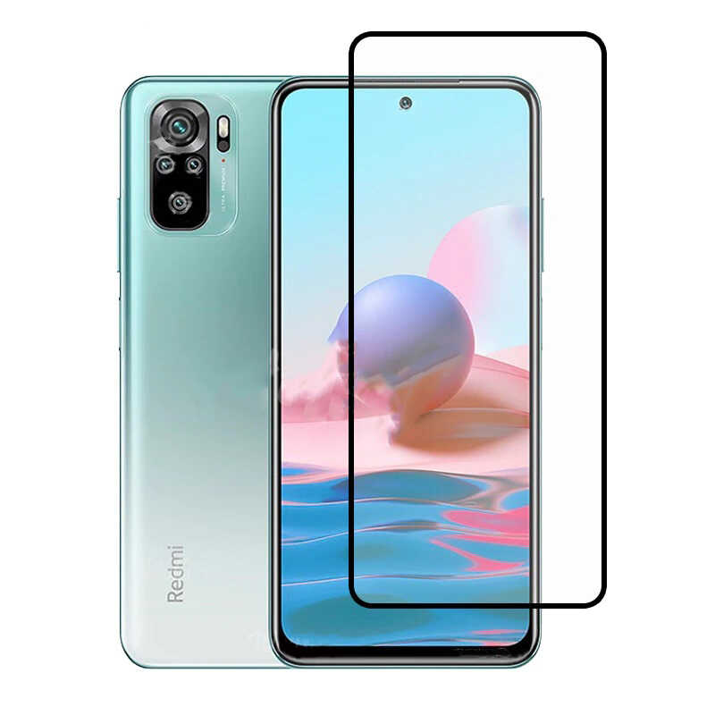 Xiaomi Uyumlu  Redmi Note 10S Zore Kenarları Kırılmaya Dayanıklı Cam Ekran Koruyucu