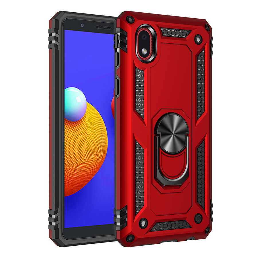 Galaxy Uyumlu A01 Core Kılıf Zore Vega Kapak-Kırmızı