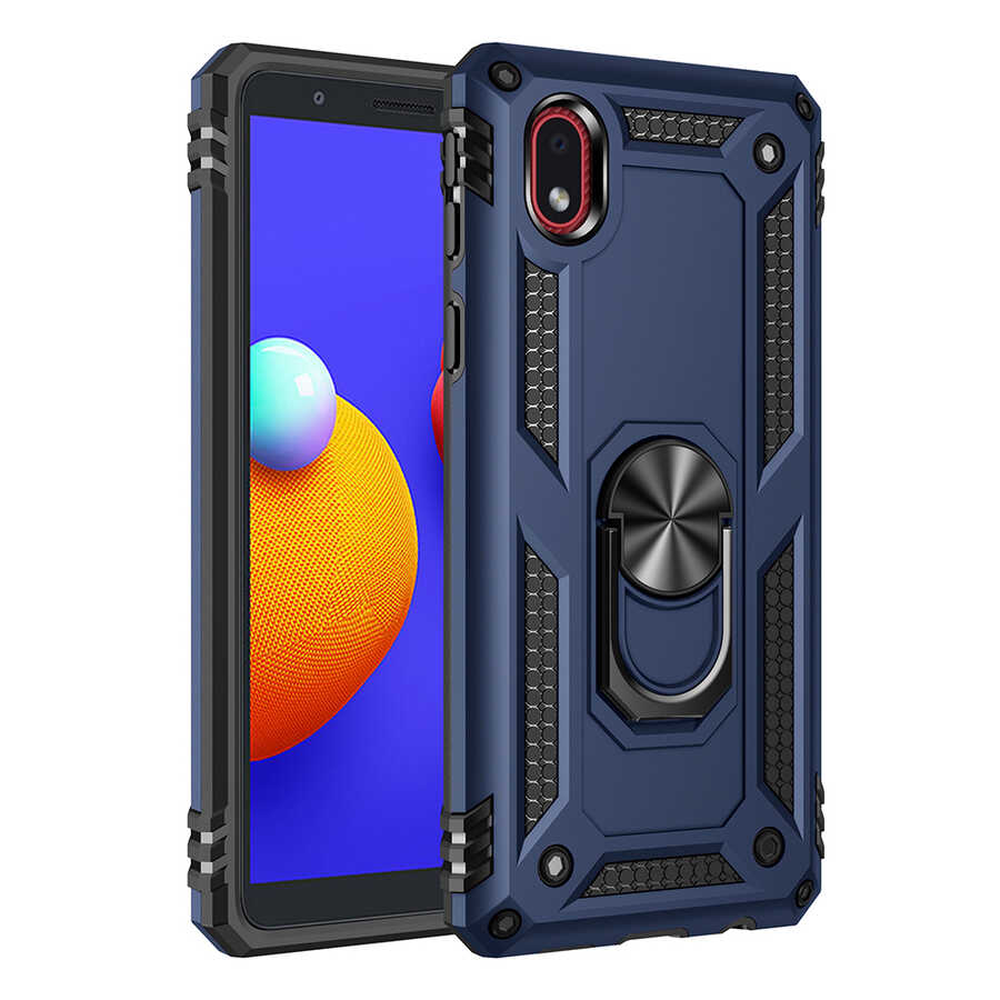 Galaxy Uyumlu A01 Core Kılıf Zore Vega Kapak-Mavi