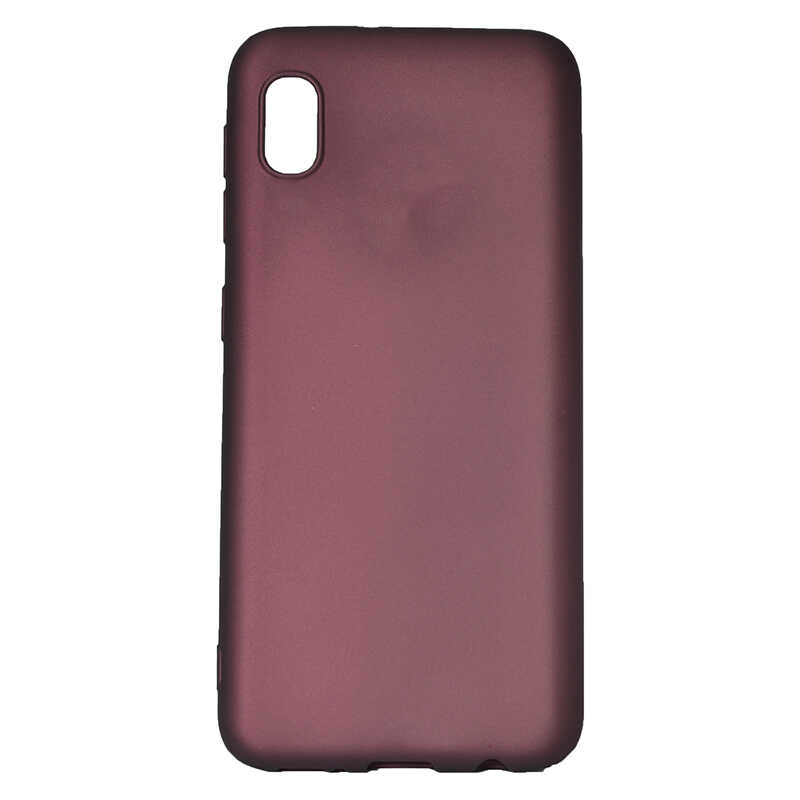 Galaxy Uyumlu A01 Core Kılıf Zore Premier Silikon Kapak-Mürdüm