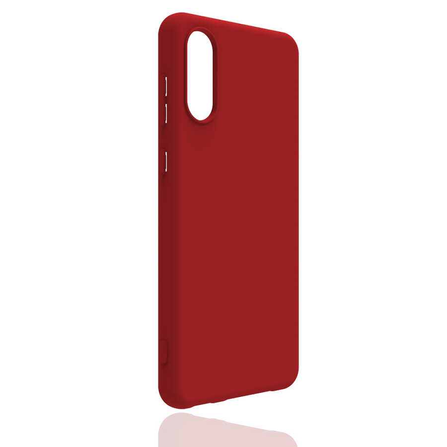 Galaxy Uyumlu A02 Kılıf Zore Biye Silikon-Kırmızı