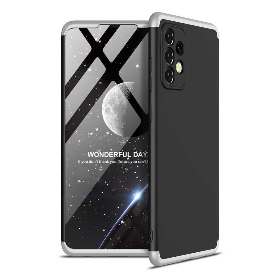 Galaxy Uyumlu A52 Kılıf Zore Ays Kapak-Siyah-gri
