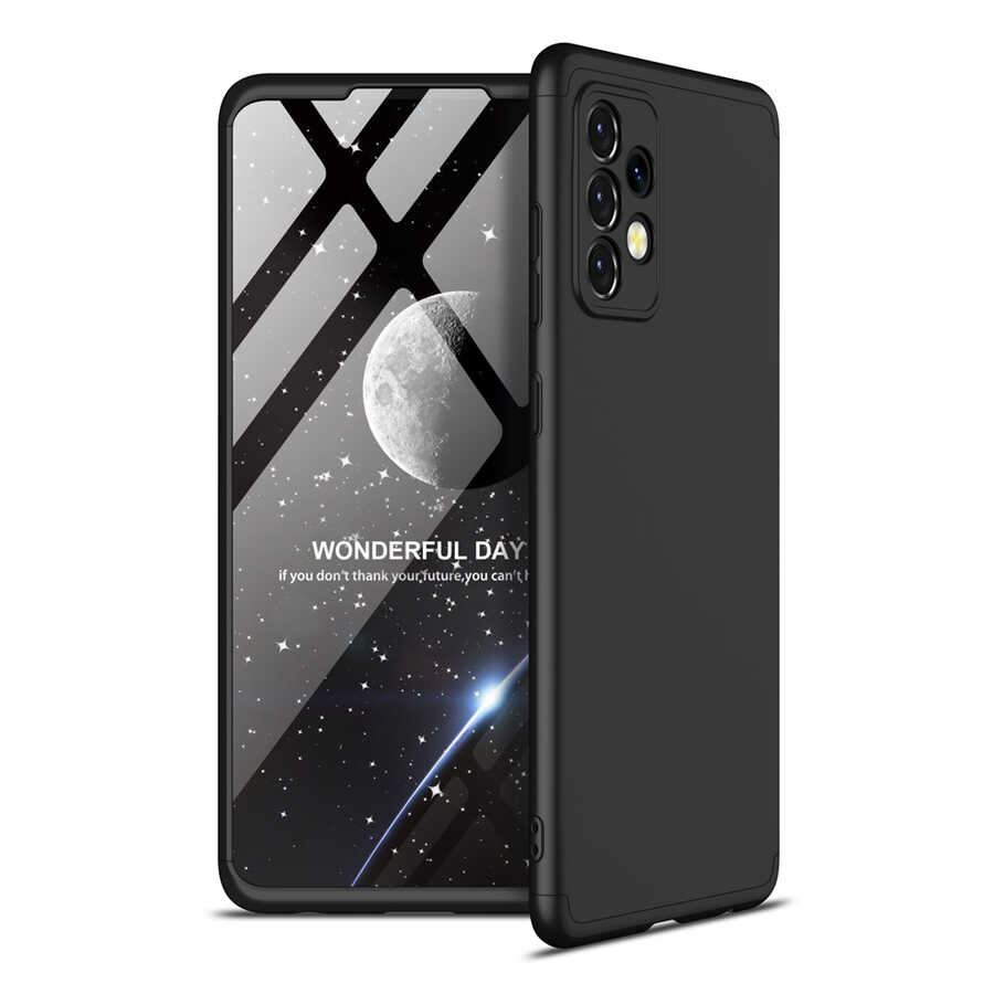 Galaxy Uyumlu A52 Kılıf Zore Ays Kapak-Siyah