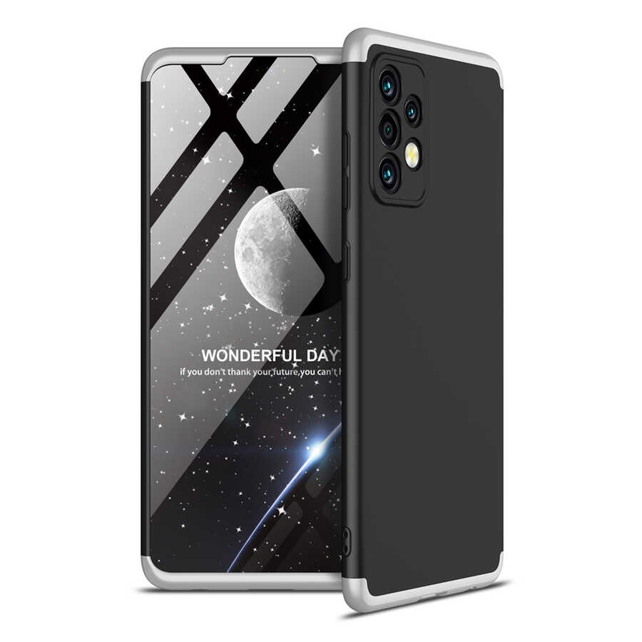 Galaxy Uyumlu A72 Kılıf Zore Ays Kapak-Siyah-gri