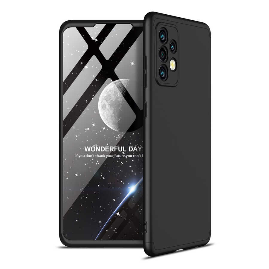 Galaxy Uyumlu A72 Kılıf Zore Ays Kapak-Siyah