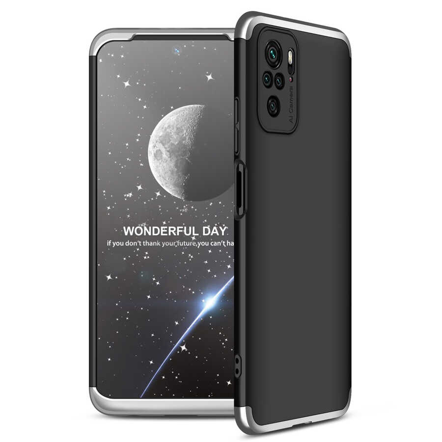 Xiaomi Uyumlu  Redmi Note 10S Kılıf Zore Ays Kapak-Siyah-gri